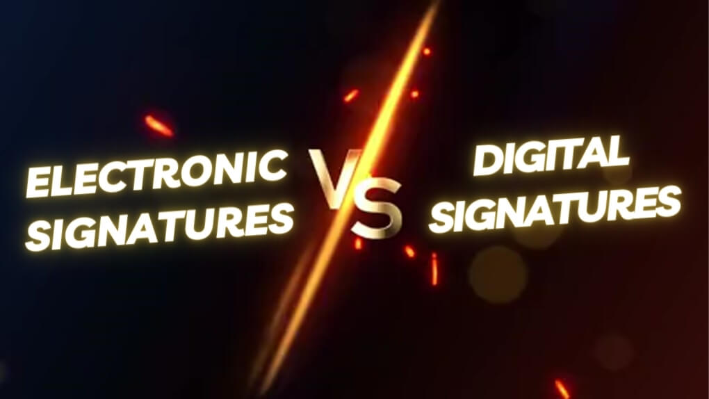 Electronic Signatures vs. Digital Signatures
