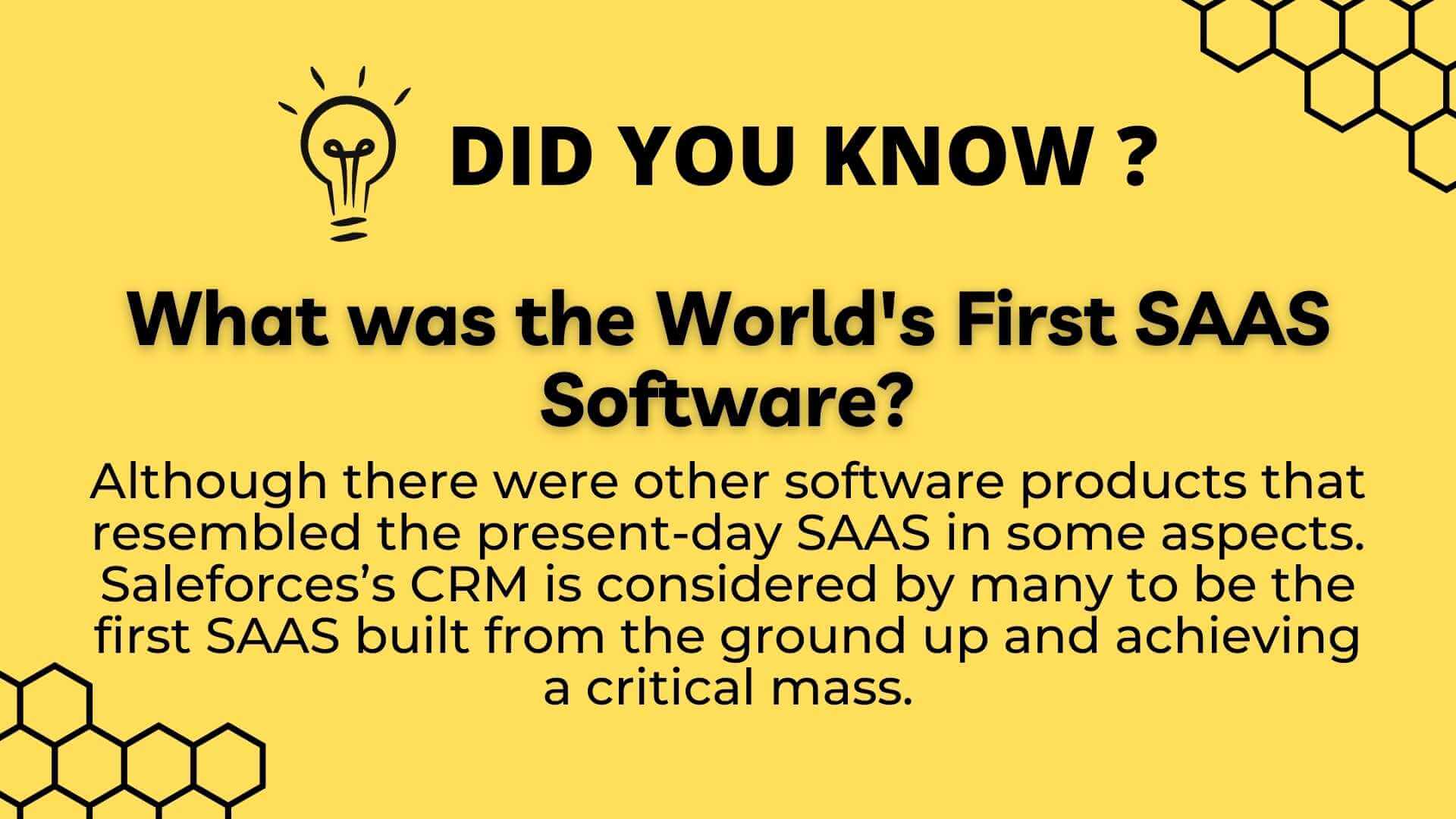 What was the first SAAS Software
